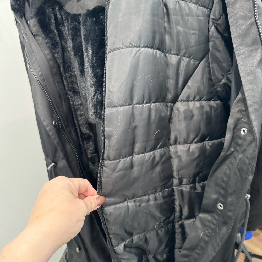 Black Torrid Nylon 3 In 1 Parka Puffer Coat Jacket size 2 - Picture 6 of 11